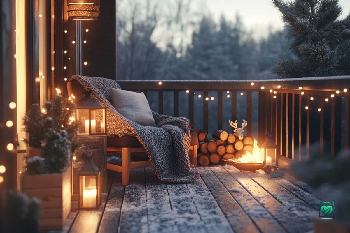 9 einfache und geniale Ideen, um Terrasse und Balkon winterlich zu dekorieren